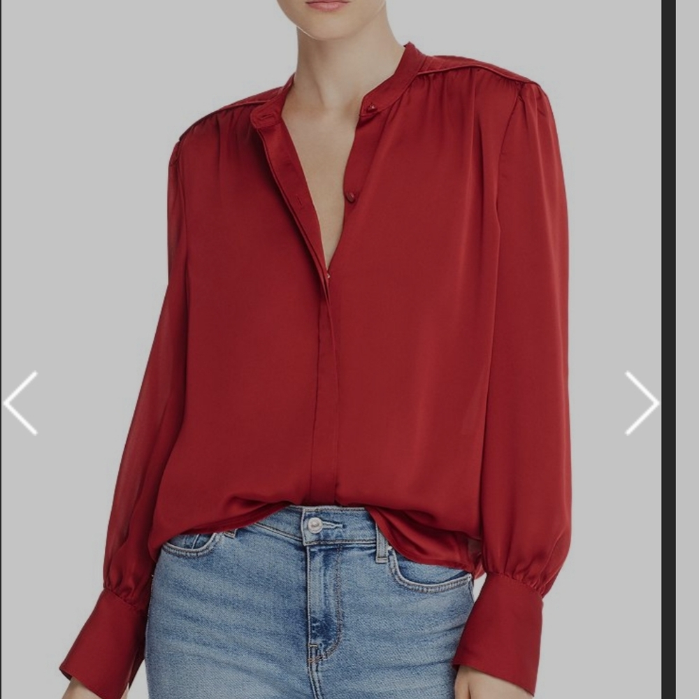 EQUIPMENT BURGUNDY BLOUSE